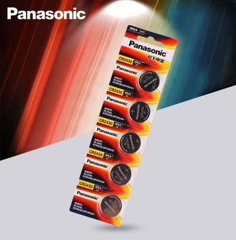 5 ks Originál Panasonic CR2430 CR 2430 3V Lítiová gombíkovú Batériu Mince Batérie Pre Hodinky,hodiny,sluchadla