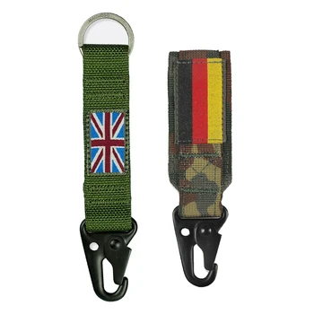 MAUHOSO Vlajkou Krajiny, Keychain,nemeckej Armáde, Fleck-tarn krúžok na kľúče,Kamufláž Bundeswehr(BW) Taktický Boj Vojenské Keyring Držiteľ